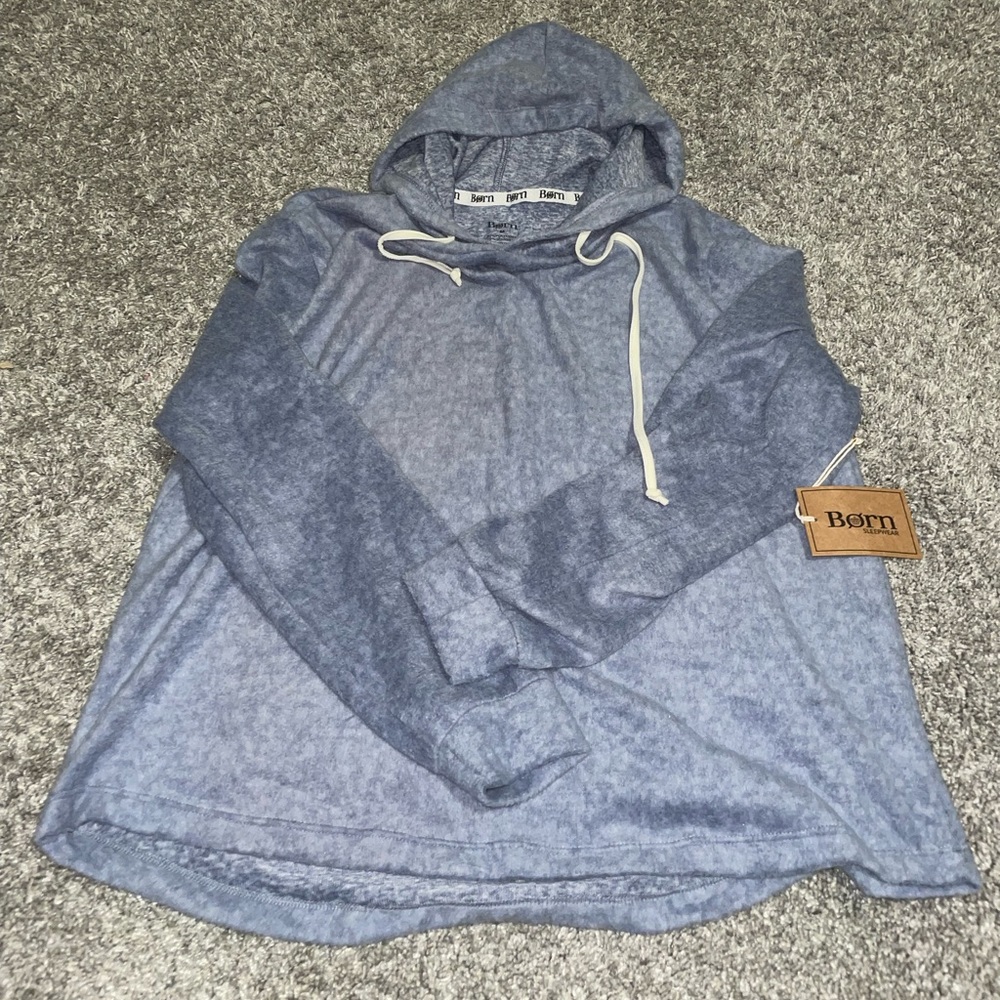 "BORN" SLEEPWEAR HOODIE SUPER SOFT AND COMFY SIZE M